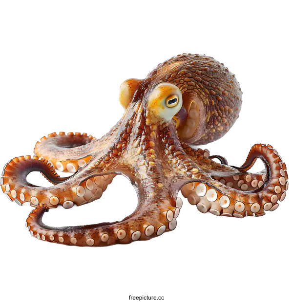 [Transparent Background PNG]Octopus on white background
