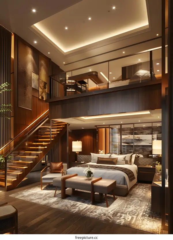 The interior of a luxury hotel suite
