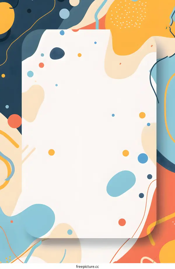 Abstract Background with Colorful Shapes and White Space