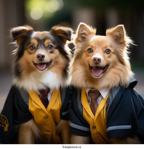 Two Adorable Hogsmeade Hounds