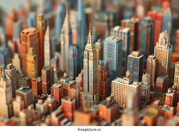 Miniature model of New York City
