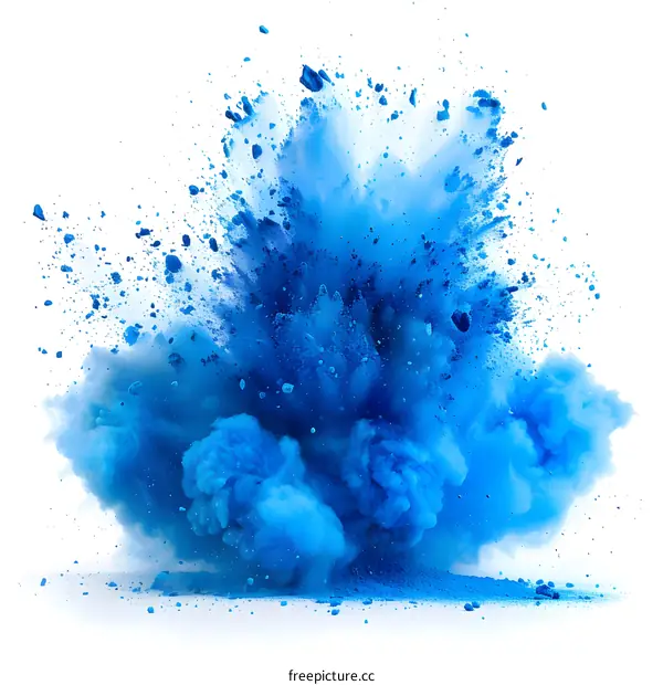 Blue powder explosion