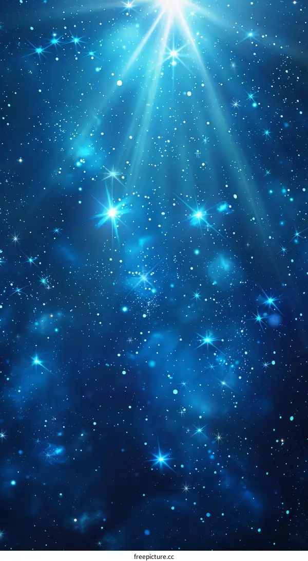 Mesmerizing Blue Nebula Burst of Light in Space