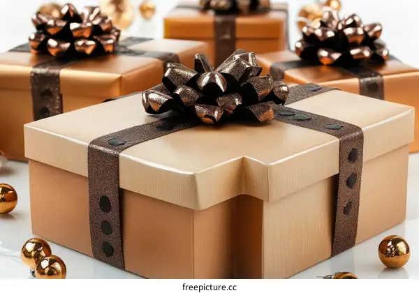Elegant Gift Boxes with Decorative Ribbons