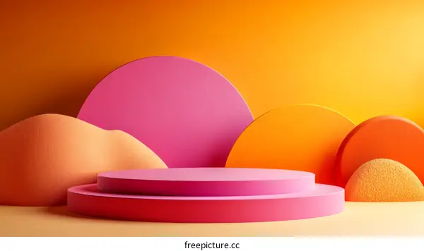 Abstract Geometric Shapes Display Platform