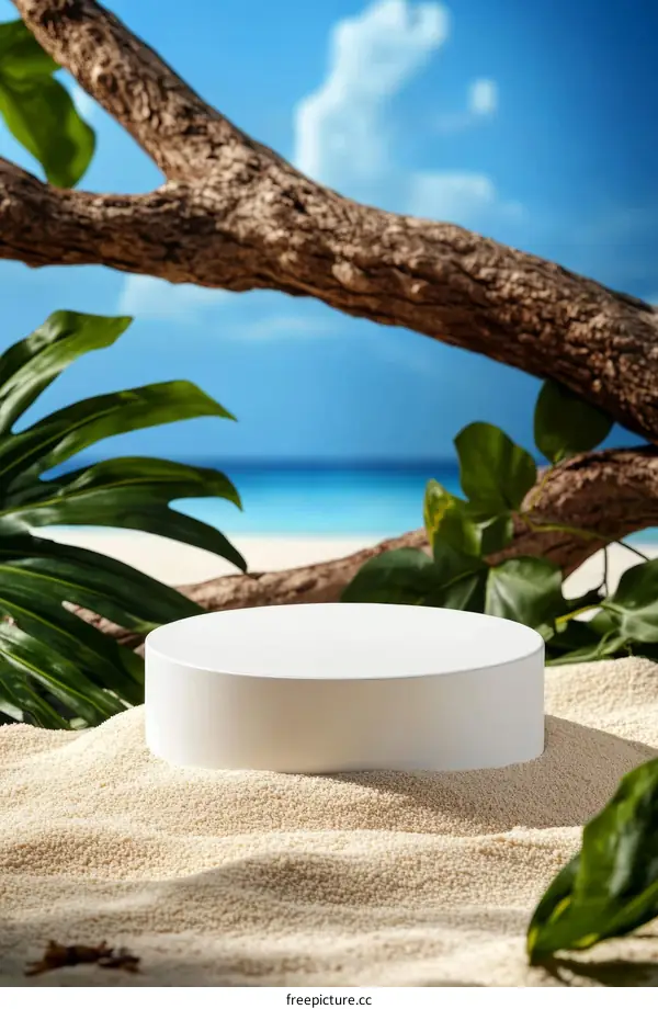 Tropical Beach Empty Product Display