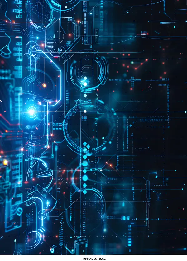 Blue technology background image