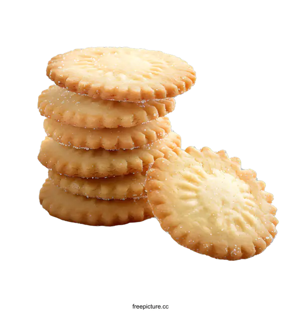 [Transparent Background PNG]A stack of cookies on a white background