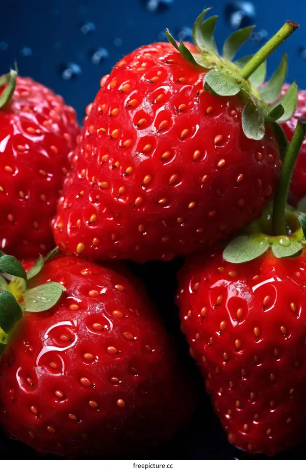 Close-up image of fresh strawberries