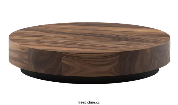 [Transparent Background PNG]Modern Round Wooden Coffee Table Design