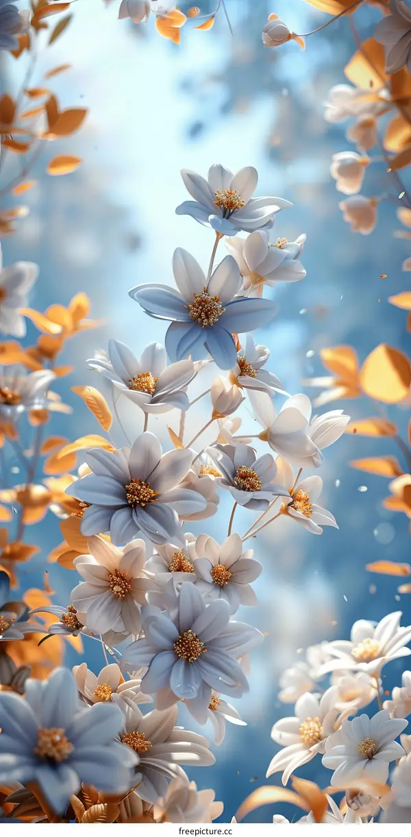 Beautiful Pastel Flowers in Soft Light