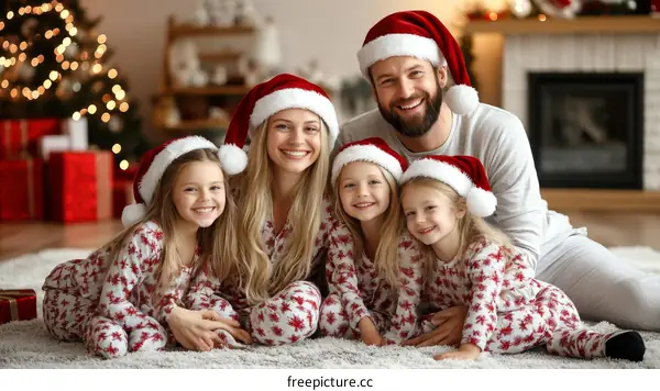 Merry Christmas Family Portrait