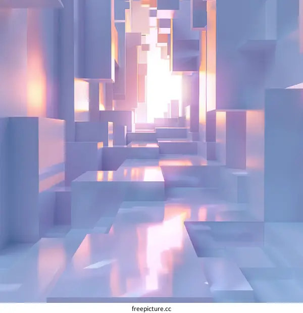 Futuristic City with Towering Glass Skyscrapers