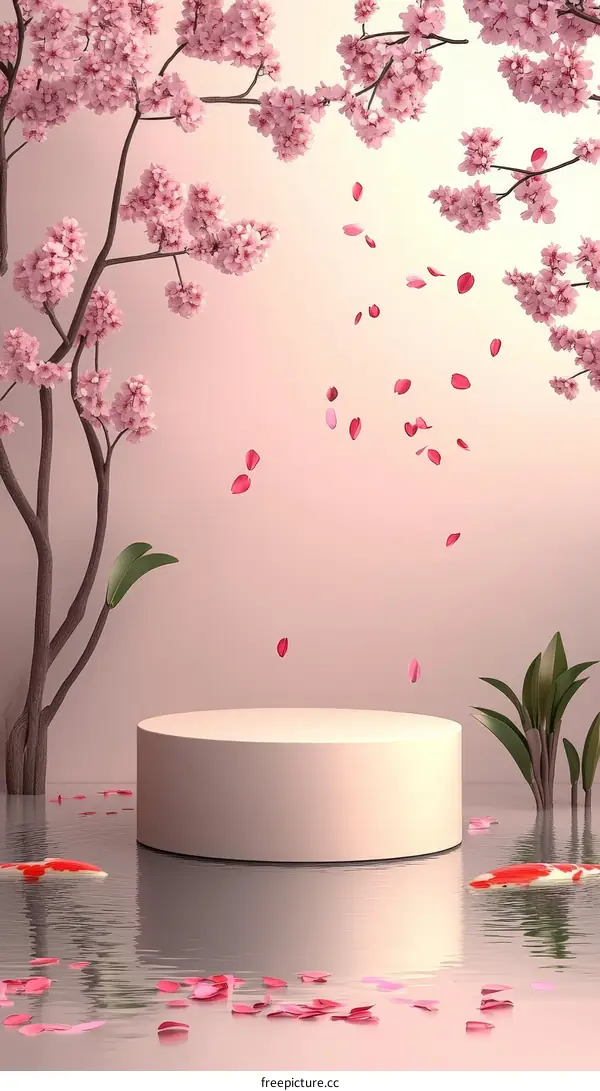 Elegant Cherry Blossom Display Stand