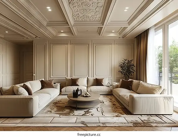 Modern minimalist style living room