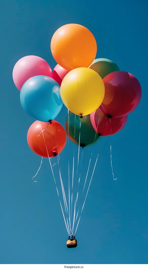 Colorful Balloons Flying in the Sky