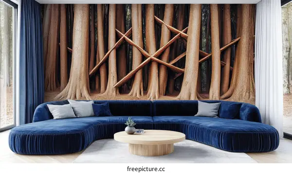 Abstract Forest Trees Wall Art