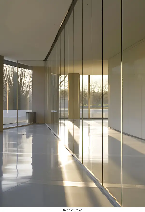 Modern Architecture Glass Wall Interior Design
