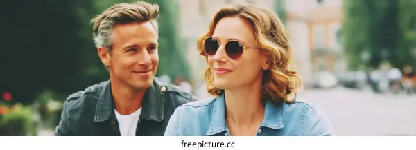 Couple Outdoor Casual Portrait