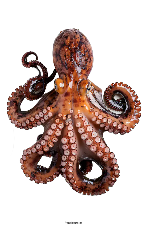 [Transparent Background PNG]Fresh Octopus on White Background