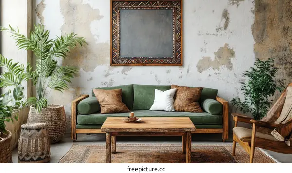 Rustic Living Room Interior Design