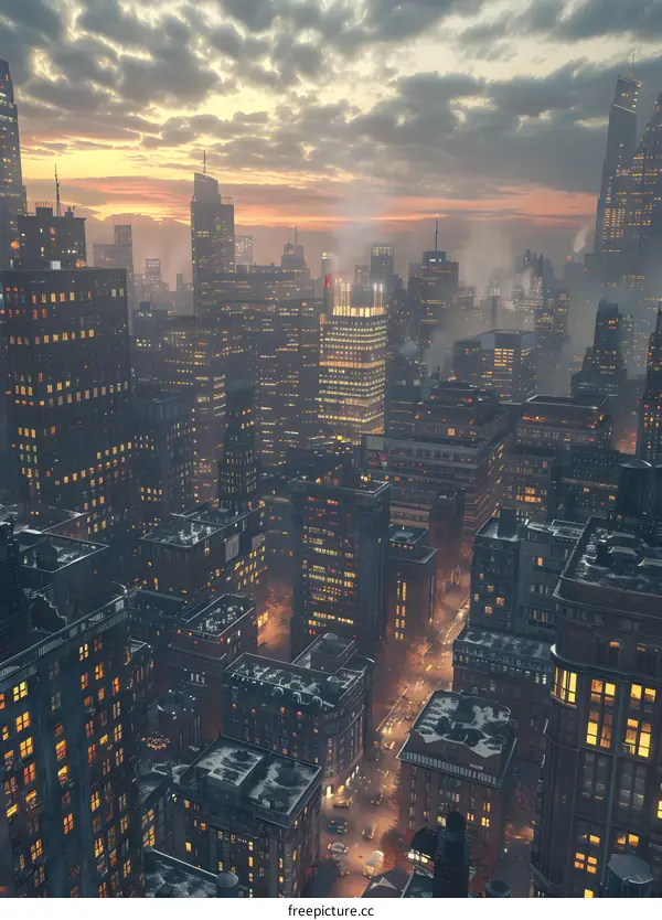 Gotham City Skyline at Night