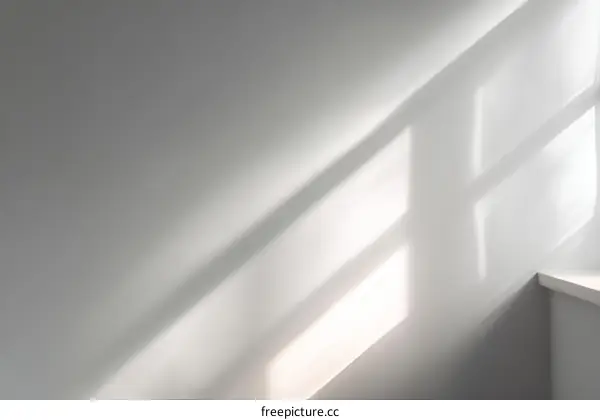 Abstract Shadows on a White Wall