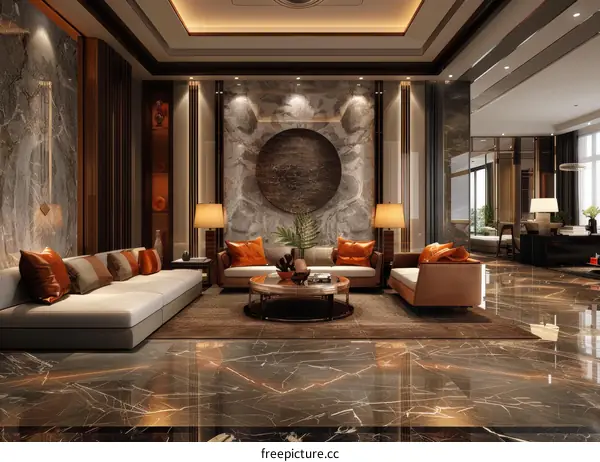 Luxurious and Elegant Interior Living Room Design