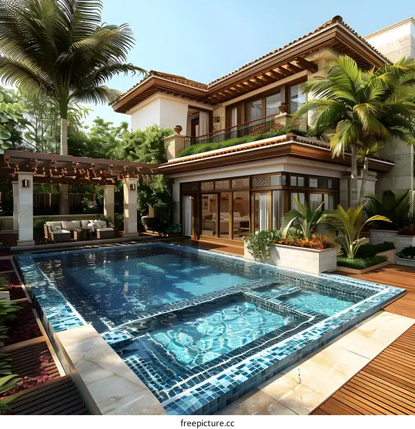 Luxury Villa With Swimming Pool And Patio