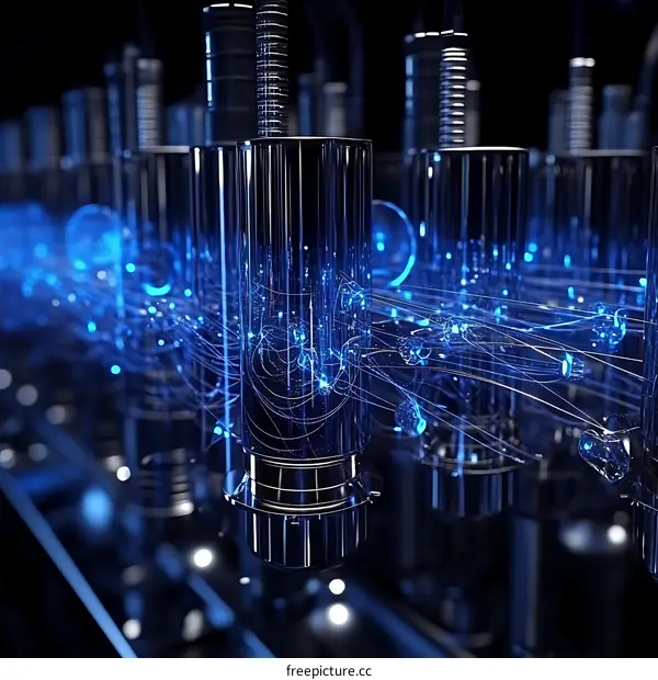 Abstract Futuristic Technology Machine Illustration