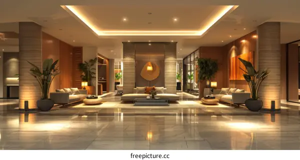 Modern Luxury Hotel Lobby Interior Design