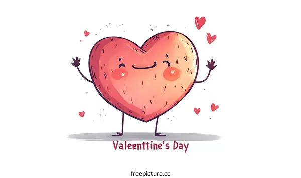 Cute Heart Cartoon for Valentines Day