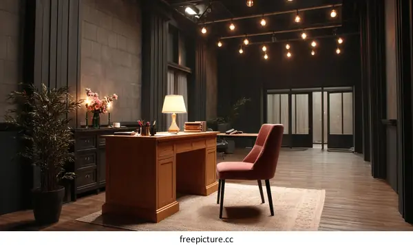 Elegant Vintage Office Interior Design