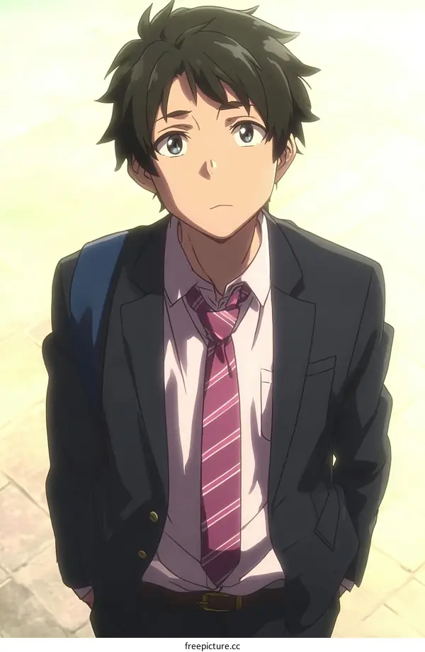 Anime Boy in Formal Wear