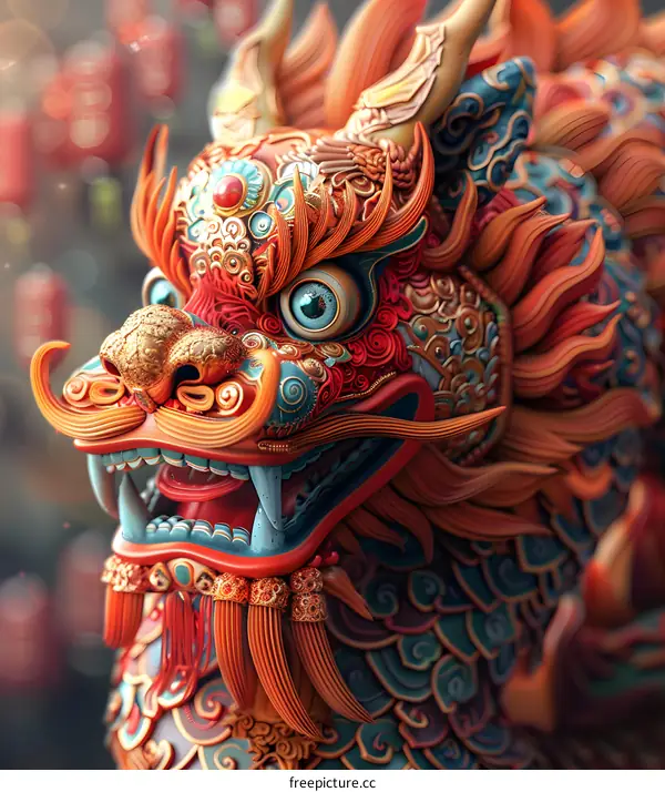 Chinese dragon dance