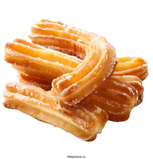[Transparent Background PNG]Churros with sugar isolated on white background