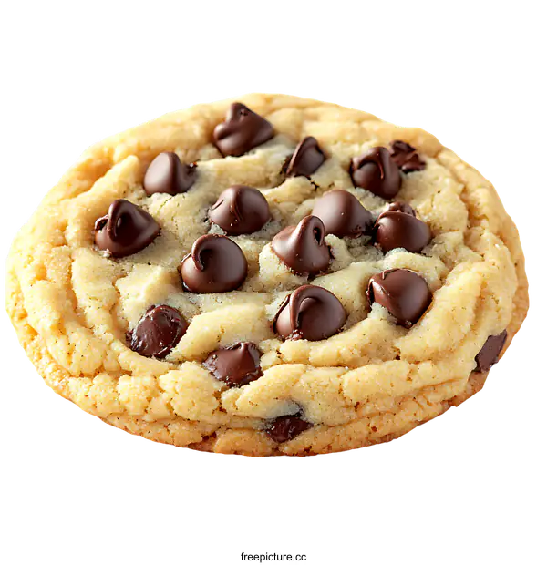 [Transparent Background PNG]Close-up Chocolate Chip Cookie