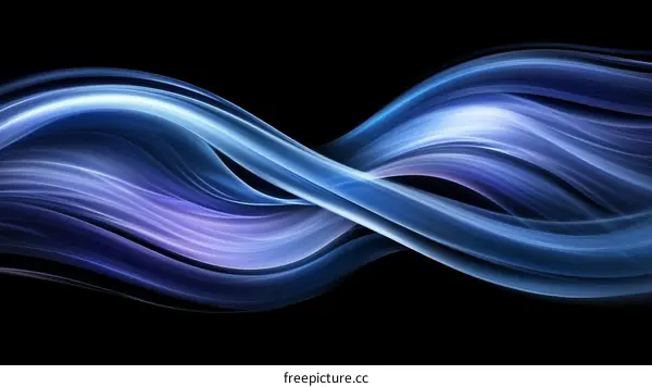 Abstract Blue Wave Background Design