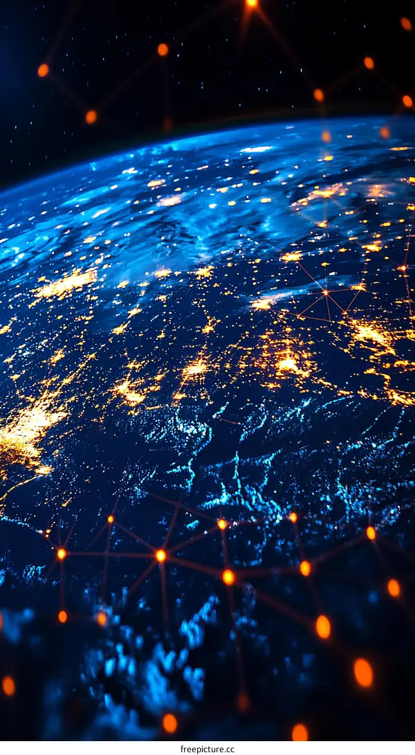 Global Network of Lights on Earth