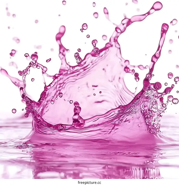Beautiful Pink Liquid Splash Art