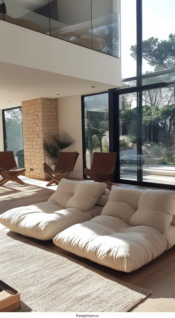 Modern Living Room with Luxurious Sectional Sofa