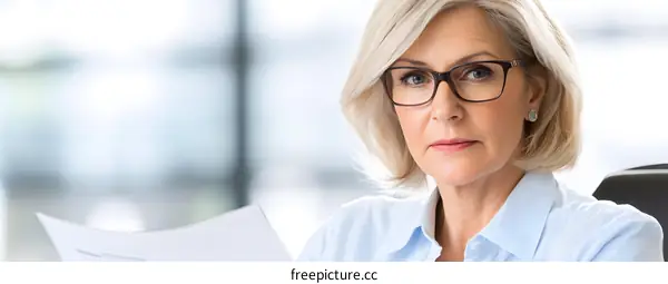 Business Woman Looking at Camera While Holding a Paper