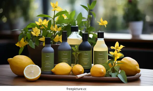 Natural hair care products with lemon