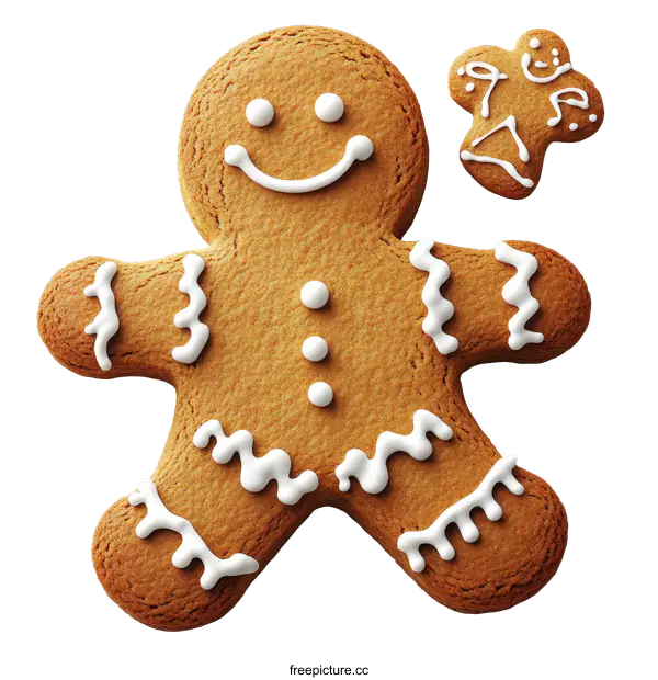 [Transparent Background PNG]Delicious Gingerbread Man Christmas Cookie