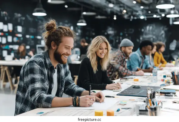 Creative Collaboration in a Modern Workspace