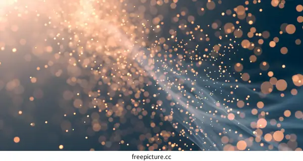 Abstract Golden Light Blur Background