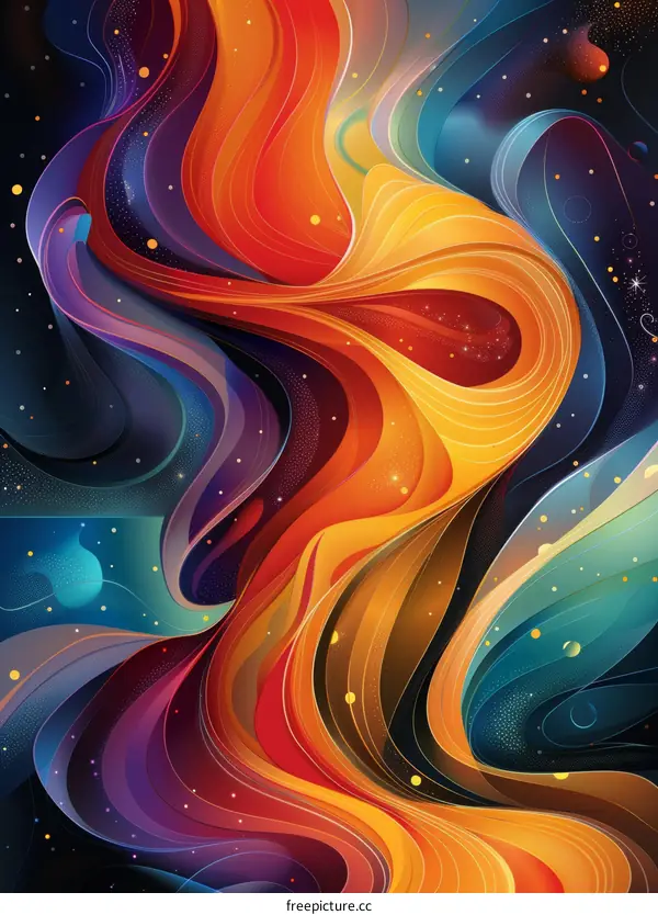 Colorful Nebula in the Universe