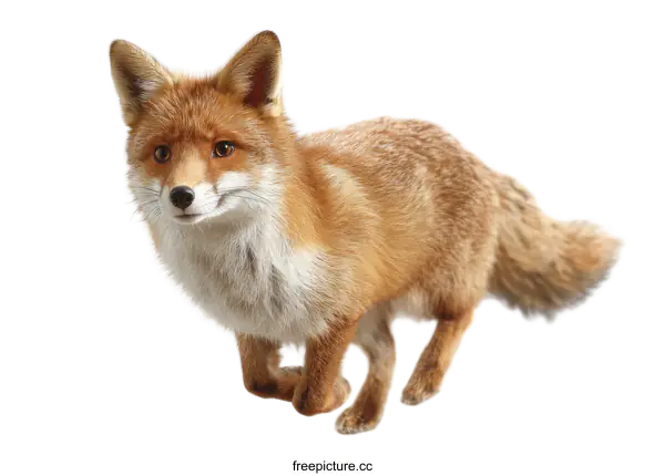 [Transparent Background PNG]Red Fox Running Isolated on White Background