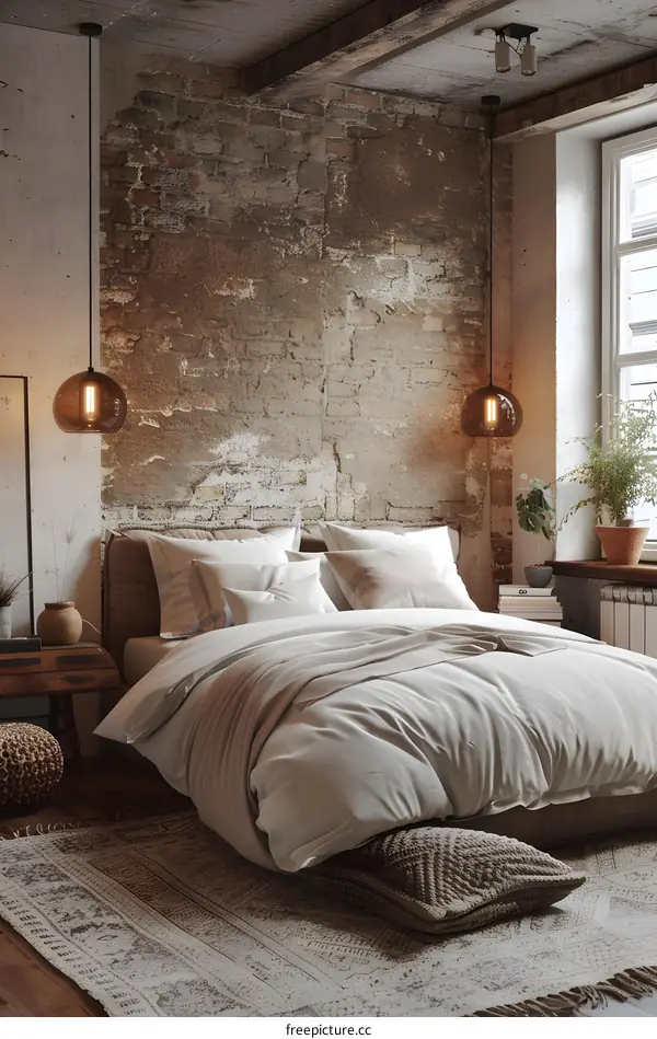 Industrial style bedroom