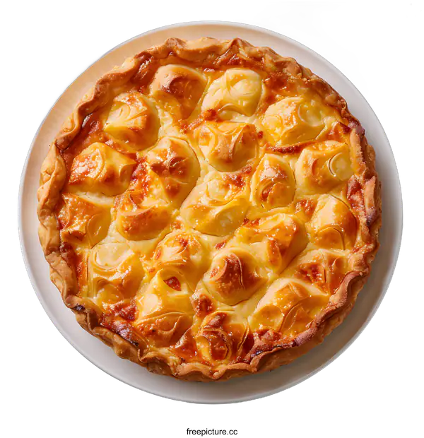[Transparent Background PNG]Delicious apple pie isolated on white background